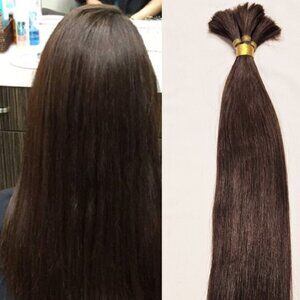 20″ 100 grams,10 Bundles, Human V-Light Bulk Hair Extensions (Loose Hair) #2